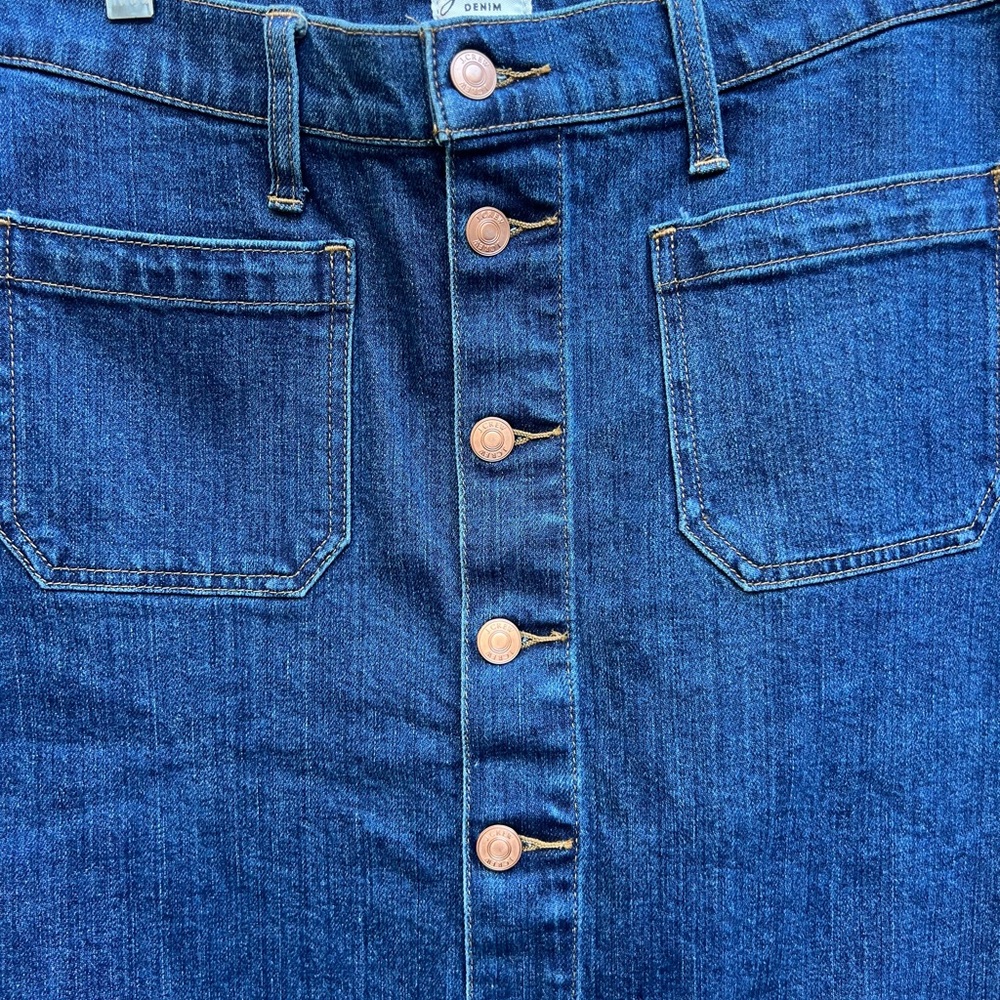 J. CREW DENIM Two Pocket Button Down Denim Skirt Women’s 29 - Picture 2 of 7